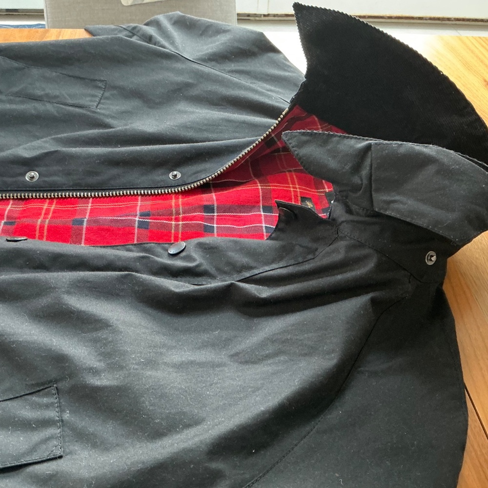 Barbour Men’s Ashby Waxed Jacket Black size XL - Picture 10 of 11